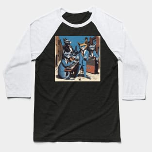 Jeffy and The Alley Cats, a Blues Band from the 1960’s made up of cats Baseball T-Shirt